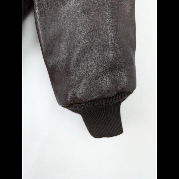 [SOLD] VTG COOPER SPORTSWEAR Sz 44R A-2 Flight Bomber Jacket Brown Goatskin - Picture 6 of 10